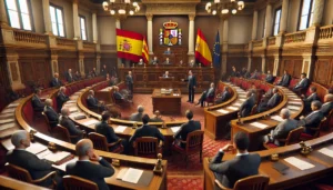 Spanska parlamentets diskussion om nationell lagstiftning